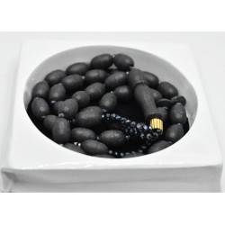 Al Hasana Black Amber Tasbih – 33 Premium Islamic Prayer Beads