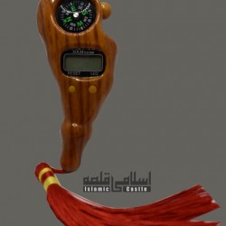 LED Digital Finger Tasbih – Light Brown Wood Texture