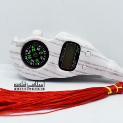 LED Digital Finger Tasbih – White Wood Texture