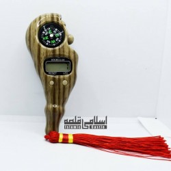 LED Digital Finger Tasbih – Classic Wooden Texture