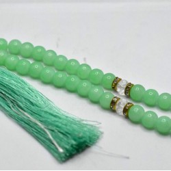 Light Green Marble Tasbih – 33 Beads Islamic Prayer Beads (10mm)