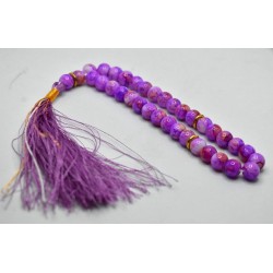 Light Plum Marble Tasbih – 33 Beads Islamic Prayer Beads (10mm)