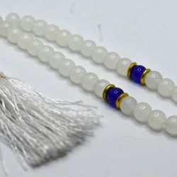 White Marble Tasbih – 33 Beads (10mm Round)