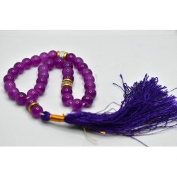 Plum Marble Tasbih – 33 Prayer Beads (10mm)