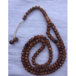 Naqshbandi Brown Tasbih – 100 Beads (6mm) with Cyprus-Style Separators
