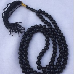 Black Aqeeq (Carnelian) Tasbih – 100 Prayer Beads, 8mm Stone Misbaha