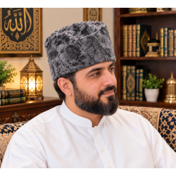 Premium Sheep Wool Islamic Cap – Traditional Karakul Style Prayer Hat