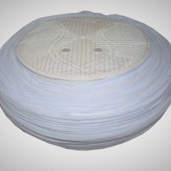 Handmade White Nalain Imama Hat 7 Meters Green Wrapping on White Cap