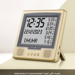 Global Digital Azan Clock – Wall & Table Islamic Prayer Time Display