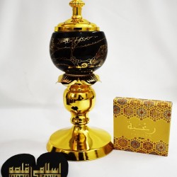 Incense Burner Small Black Ceramic-10