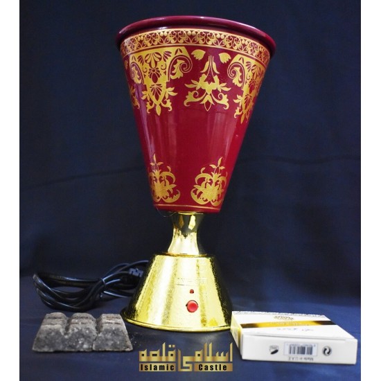 Incense Maroon Burner Round-01