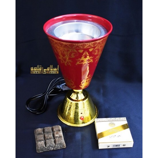 Incense Maroon Burner Round-01