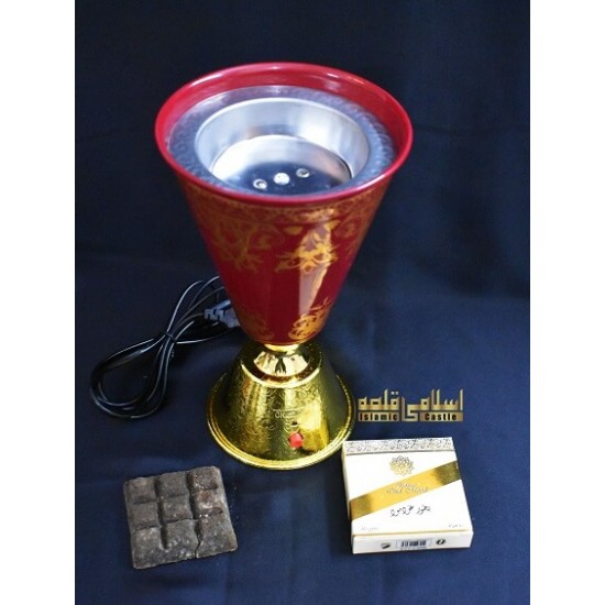 Incense Maroon Burner Round-01