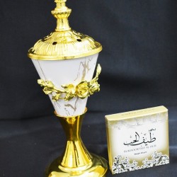 Incense White Burner Round-05