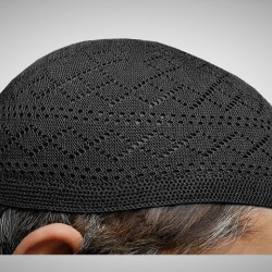 Prayer Cotton Knit Cap – Black | سیاہ نمازی کاٹن ٹوپی