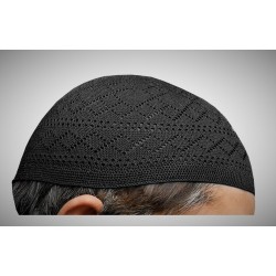 Prayer Cotton Knit Cap – Black | سیاہ نمازی کاٹن ٹوپی