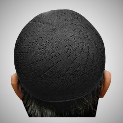 Prayer Cotton Knit Cap – Black | سیاہ نمازی کاٹن ٹوپی
