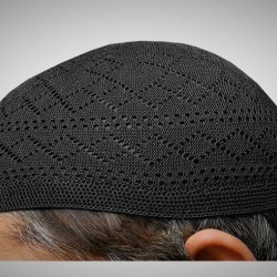 Prayer Cotton Knit Cap – Black | سیاہ نمازی کاٹن ٹوپی