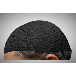 Prayer Cotton Knit Cap – Black | سیاہ نمازی کاٹن ٹوپی