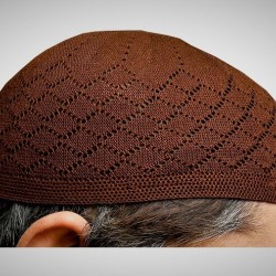 Prayer Cotton Knit Cap – Brown | براؤن نمازی کاٹن نِٹ ٹوپی