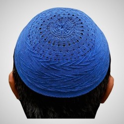 Prayer Cotton Knit Cap – Blue | نیلا نمازی کاٹن نِٹ ٹوپی