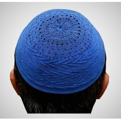 Prayer Cotton Knit Cap – Blue | نیلا نمازی کاٹن نِٹ ٹوپی