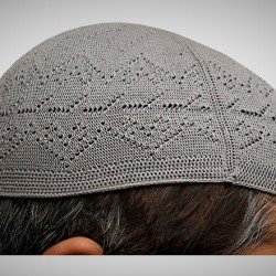 Prayer Cotton Knit Cap – Grey | گرے کاٹن نِٹ نماز کی ٹوپی