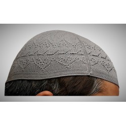 Prayer Cotton Knit Cap – Grey | گرے کاٹن نِٹ نماز کی ٹوپی