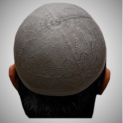 Prayer Cotton Knit Cap – Grey | گرے کاٹن نِٹ نماز کی ٹوپی