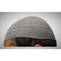 Prayer Cotton Knit Cap – Grey | گرے کاٹن نِٹ نماز کی ٹوپی