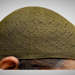 Prayer Cotton Knit Cap – Henna Green | مہندی گرین کاٹن نِٹ نماز کی ٹوپی