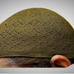 Prayer Cotton Knit Cap – Henna Green | مہندی گرین کاٹن نِٹ نماز کی ٹوپی