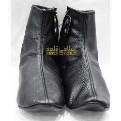 Leather Socks for Winter – Black Khuffs Made with Fur from Italian Sheep Leather | موسم سرما کے لیے خاص فر والے لیدر ساکس  – اطالوی بھیڑ کی کھال سے بنے سیاہ خف