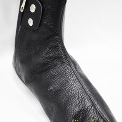 Leather Socks for Winter – Black Khuffs Made with Fur from Italian Sheep Leather | موسم سرما کے لیے خاص فر والے لیدر ساکس  – اطالوی بھیڑ کی کھال سے بنے سیاہ خف