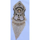 Green and White Pearls Nalain Sharif Very Large Badge