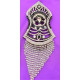 Green and White Pearls Nalain Sharif Very Large Badge