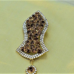 New Brown Pearls Nalain Pak Large Badge