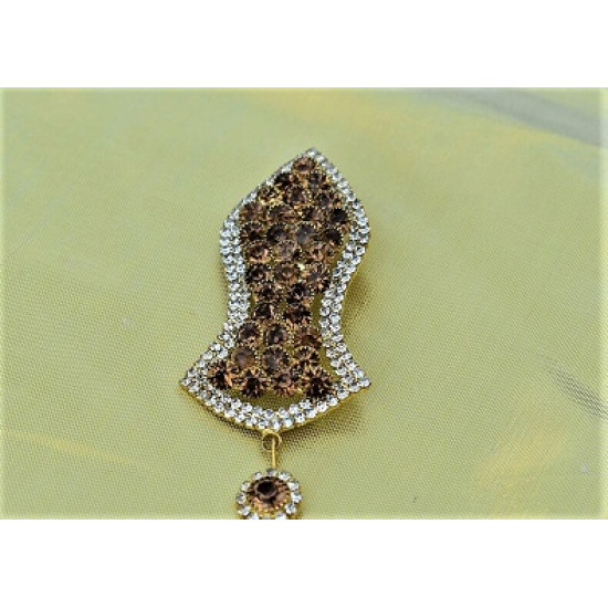 New Brown Pearls Nalain Pak Large Badge