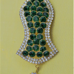 New Green Pearls Nalain Sharif Large Badge 