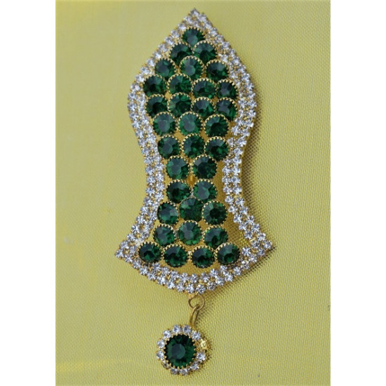 New Green Pearls Nalain Sharif Large Badge 