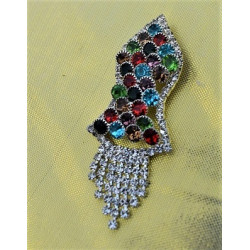 New Multicolor Pearls Nalain Sharif Large Badge