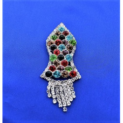New Multicolor Pearls Nalain Sharif Large Badge