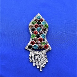 New Multicolor Pearls Nalain Sharif Large Badge