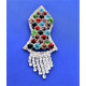 New Multicolor Pearls Nalain Sharif Large Badge