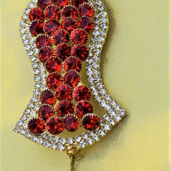 New Red Pearls Nalain Pak Large Badge