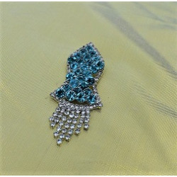 New Sea Blue Pearls Nalain Sharif Small Badge