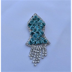New Sea Blue Pearls Nalain Sharif Small Badge