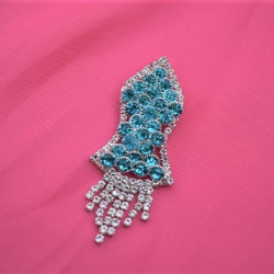 New Sea Blue Pearls Nalain Sharif Small Badge 