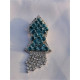 New Sea Blue Pearls Nalain Sharif Small Badge 