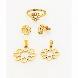 Mihrab of Medina Gold-Plated Jewelry Half Set – Inspired by Roza Sharif & Masjid Nabawi